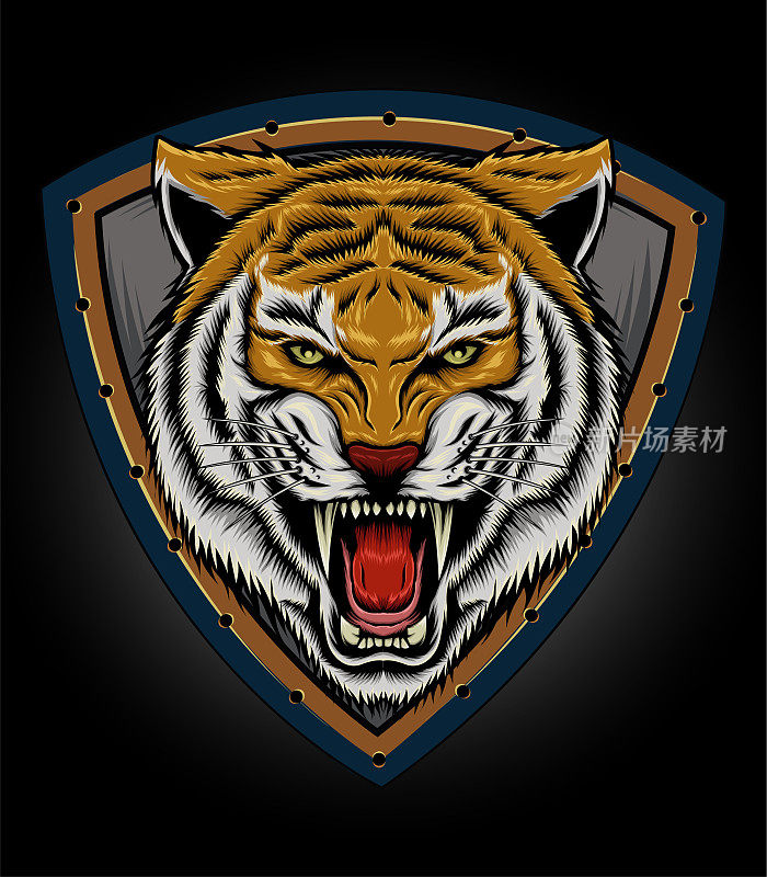 tiger head vector logo mascot